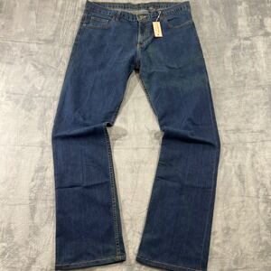 Dearborn Denim Mens Tailored Fit Straight Leg Jeans Dark‎ Wash Size 38 Made US